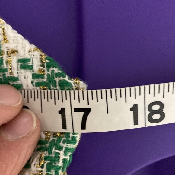 NWT Walter Baker Green White Tweed Barbara Dress Size 10 - Picture 15 of 16